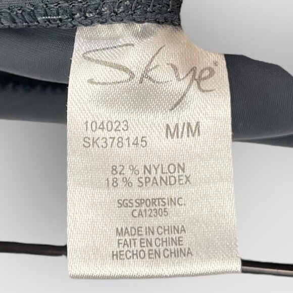 Skye Ruffle Fold‑Over Swim Skirt Charcoal Grey Size M Built‑In Brief - Picture 4 of 6